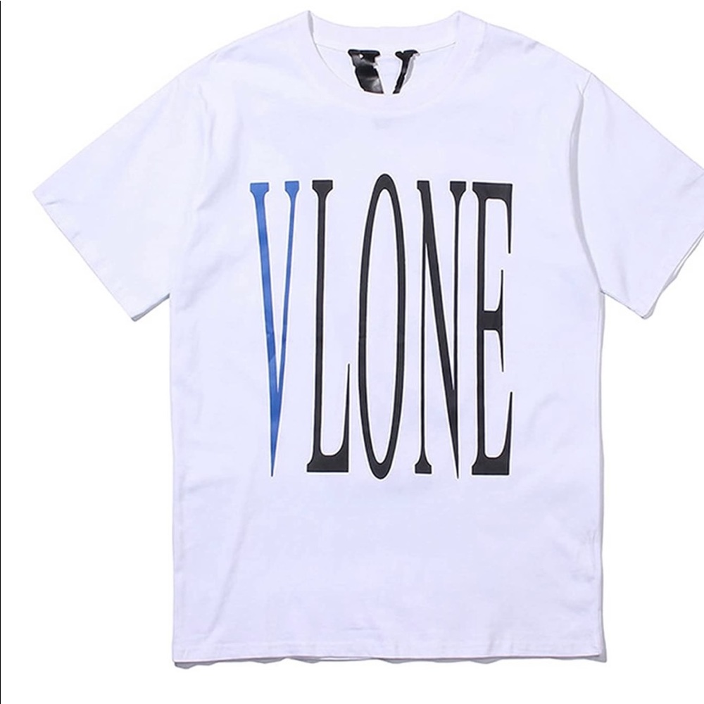 Vlone shirt white and blue
